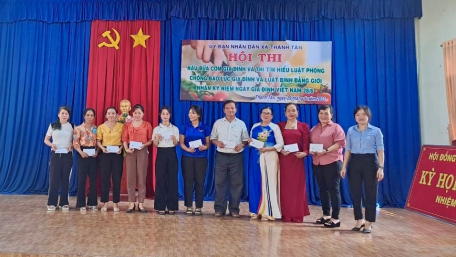 UBND xã Thạnh Tân: Hội thi "Tìm hiểu kiến thức pháp luật về bình đẳng giới và phòng, chống bạo lực gia đình trên cơ sở giới"
