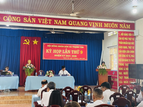 Hội đồng nhân dân xã Thạnh Tân tổ chức kỳ họp lần thứ 9, nhiệm kỳ 2021 - 2026