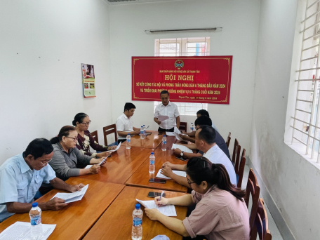 Hội Nông dân xã Thạnh Tân  tổ chức hội nghị sơ kết công tác Hội và phong trào Nông dân 6 tháng đầu năm 2024
