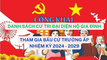 Xã Thạnh Tân, thành phố Tây Ninh niêm yết danh sách cử tri đại diện hộ gia đình tham gia bầu cử Trưởng ấp nhiệm kỳ 2024 - 2029