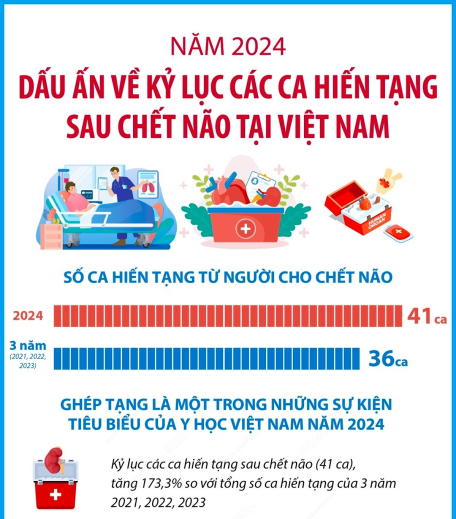 Năm 2024: Dấu ấn về kỷ lục các ca hiến tạng sau chết não tại Việt Nam